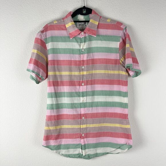 Bonobos Other - Bonobos Fit To Go Places Tailored Fit Shirt Mens Medium Pink Green Striped